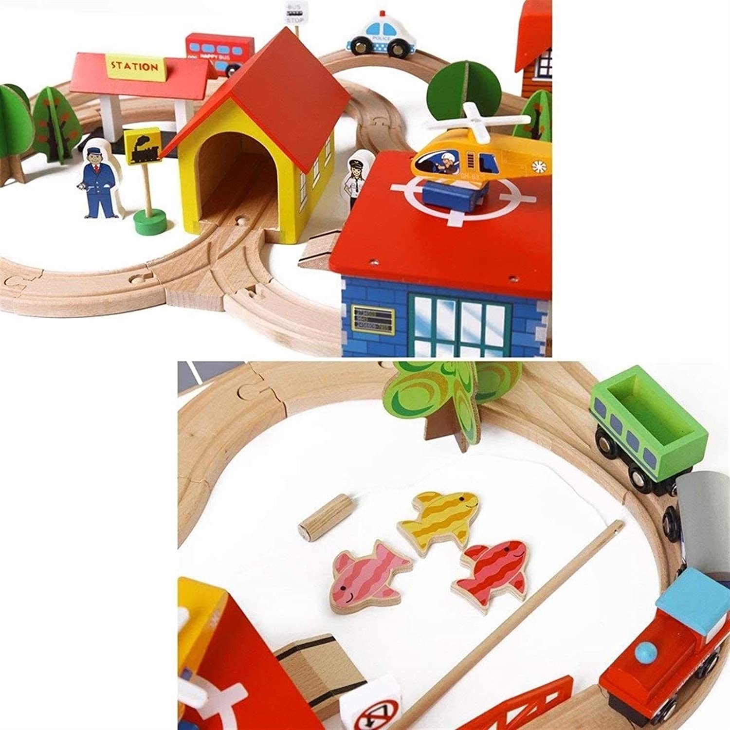 LJJSMG Slot Car Vehicle Race Sets Children's Die-Cast Vehicles Educational Toys 3 Years Old Boy Rail Car Small Train Plane Ping 69 Pieces Track Sign Wooden Track Toy LJJSMG Slot Car Vehicle Race Sets Children's Die-Cast Vehicles Educational Toys 3 Years Old Boy Rail Car Small Train Plane Ping 69 Pieces Track Sign Wooden Track Toy